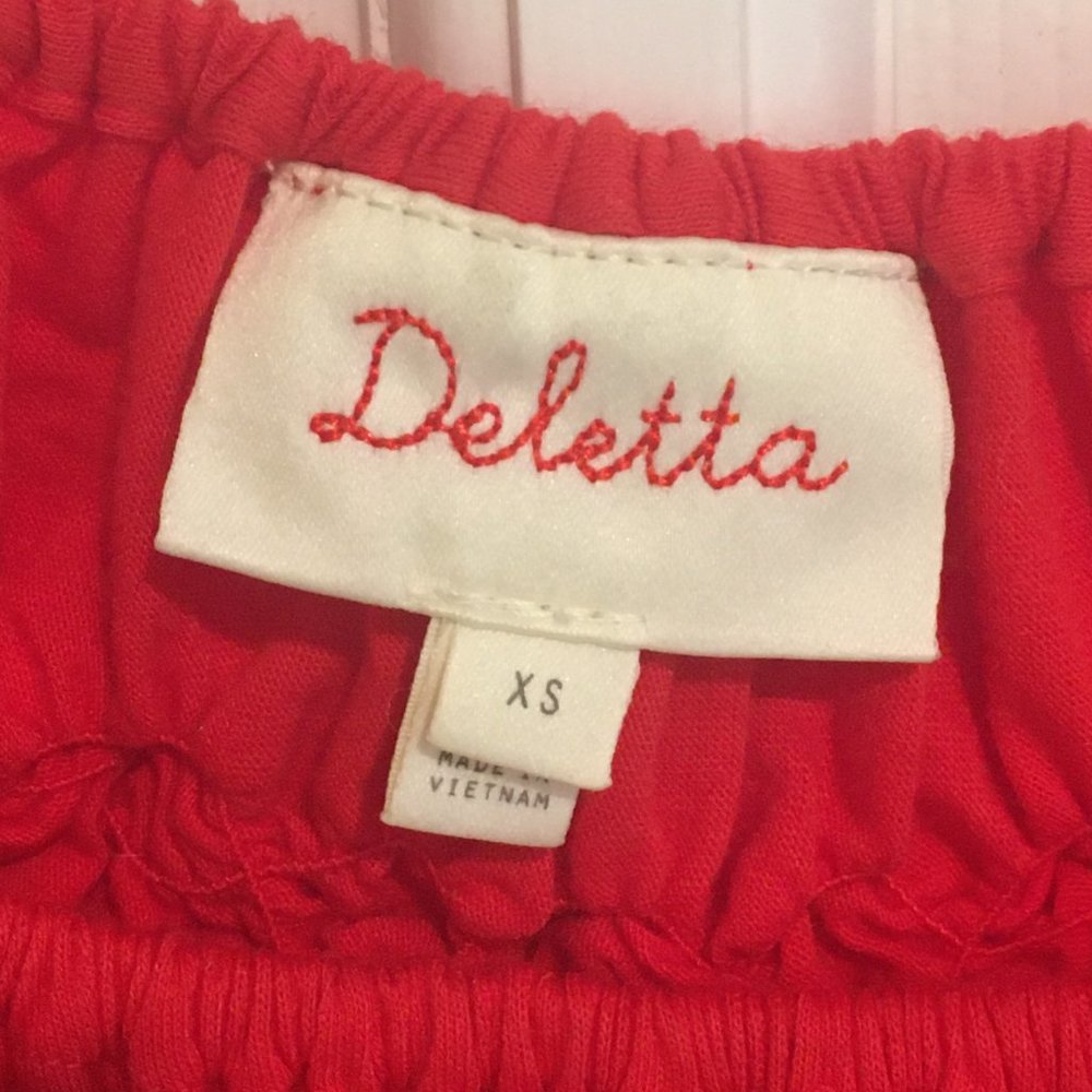 Anthropologie Deletta Smocked Cadence Top - Picture 3 of 5